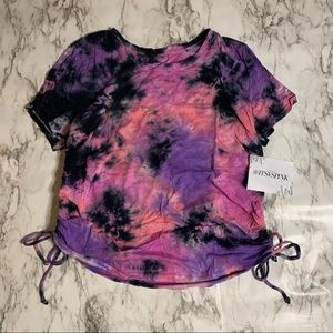 PINK Tie Dye Scrunch Tee - Pink / Purple